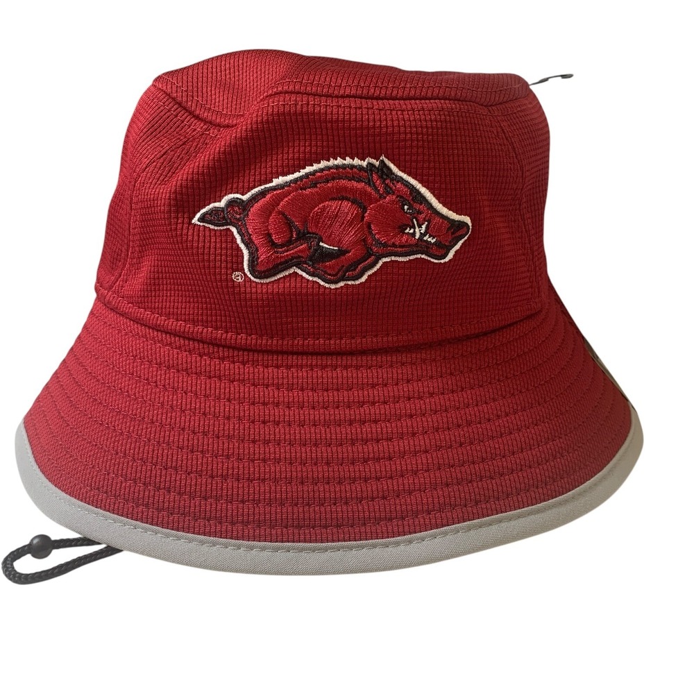 Arkansas Razorbacks New Era NCAA Game Day Floppy Crimson White Bucket Hat OSFM